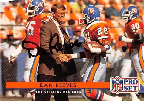 Dan Reeves autographed Football Card (Denver Broncos) 1992 Pro Set #162