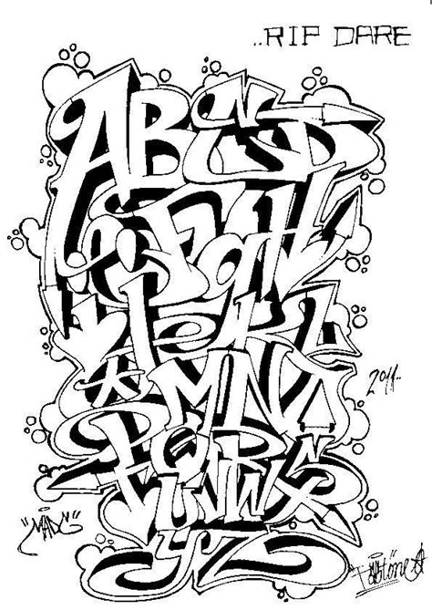 Graffiti Font Alphabet