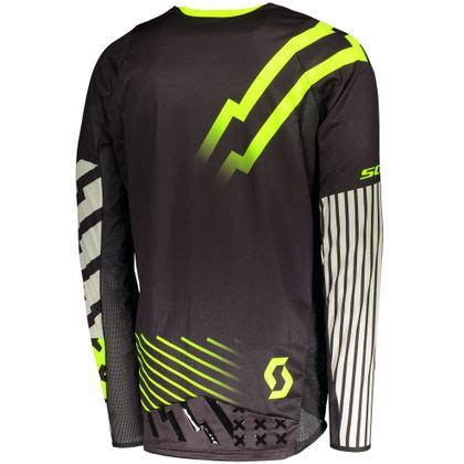 Camiseta De Motocross Scott Patchwork Negro Amarillo Motoblouz Es