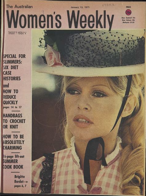 Couverture Du Magazine The Australian Womens Weekly Brigitte Bardot Janvier 1971 Brigitte