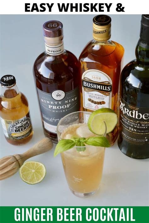 Whiskey and Ginger Beer Cocktail Drink Recipe