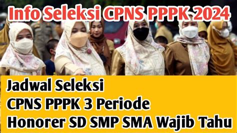 Seleksi Cpns Pppk 2024 Terbagi 3 Periode Ini Jadwal Nya Youtube