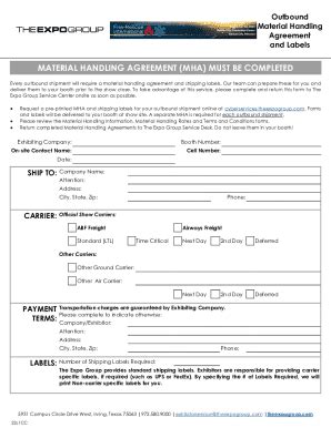 Fillable Online What Is A Material Handling Form And Do I Have To Fill