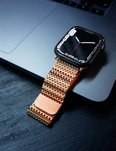 Apple Watch Luxe Metalen Mesh Bandje Ros Goud Smartwatchbanden Nl