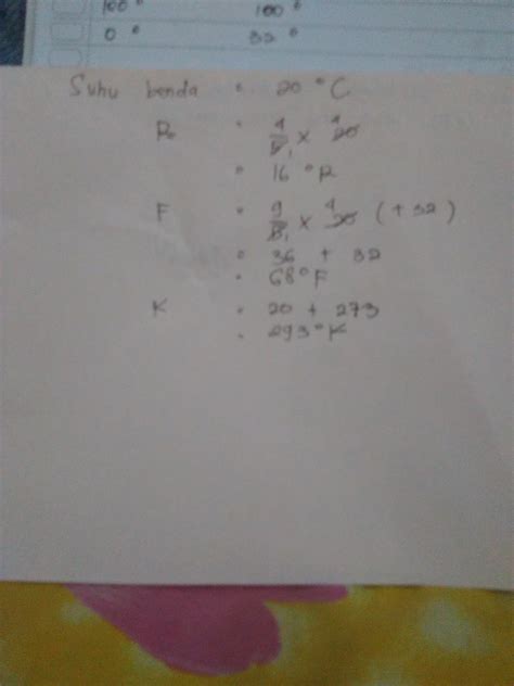 Perubahan Suhu Celcius Reamur Fahrenheit Tulisan