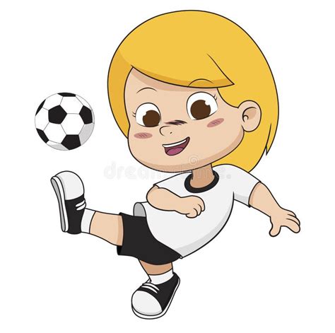 Cartoon Soccer Kid Stock Vector Illustration Of White 89092583