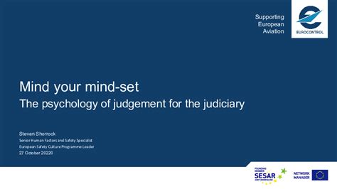 Mind Your Mind-set: The Psychology of Judgement for the Judiciary ...