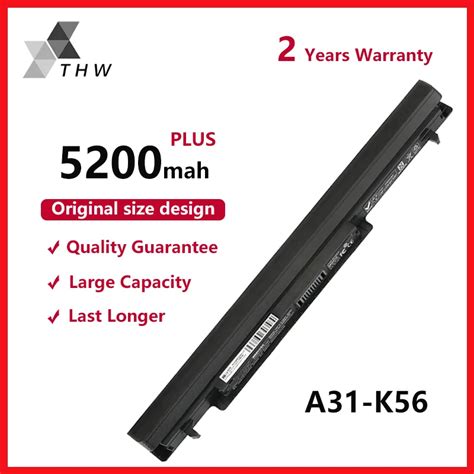 Thw Laptop Battery A31 K56 For Asus A32 K56 A41 K56 A42 K56 K56c K56ca