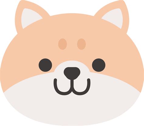 Dog face, animal face cute emojis, stickers, emoticons. 18062535 PNG