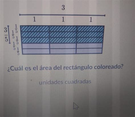 debajo se muestra un rectángulo que mide 3 unidades por 1 unidad