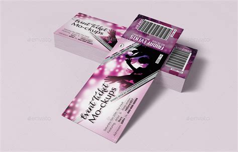 15 Amazing Ticket Mockup PSD Design - Graphic Cloud