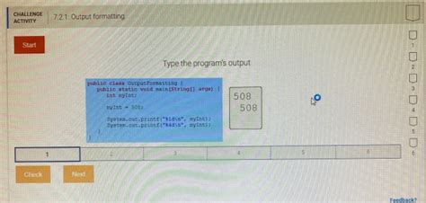 Solved Challenge Activity Output Formatting Start Chegg