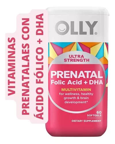 Olly Vitaminas Prenatal Ácido Fólico Dha 60 Softgels Sabor Sin Sabor Envío Gratis