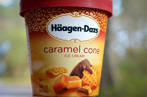 Food And Ice Cream Recipes Review H Agen Dazs Caramel Cone