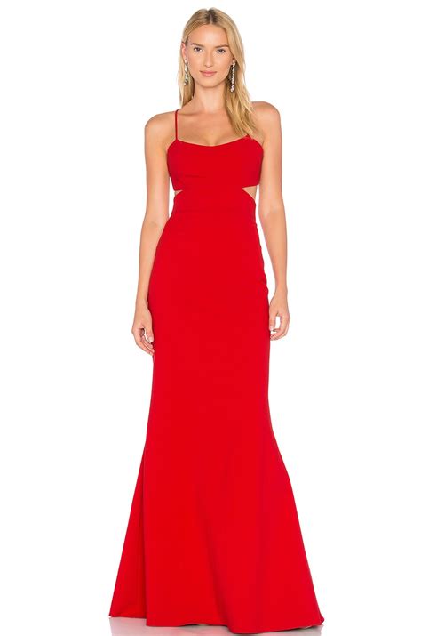 Jill Jill Stuart Cutout Gown In Cardinal Revolve