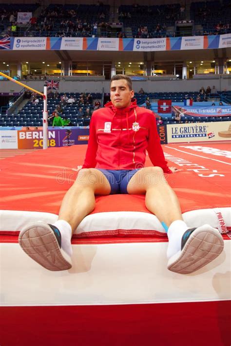 Atletismo Mihail Dudas Heptathlon Do Homem Decatlo Fotografia