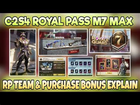 M7 ROYAL PASS MAX 1 TO 50 RP REWARDS RP TEAM REWARDS PURCHASE BONUS