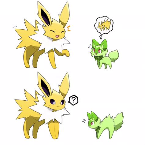 Safe Artist Tontaro Eeveelution Fictional Species Jolteon