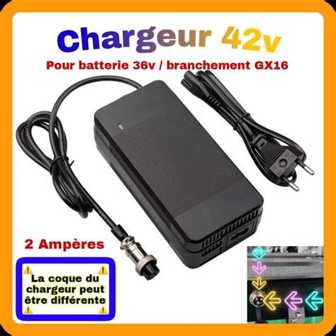 Chargeur V A Pour Batterie V Pour Trottinette Lectrique Avec