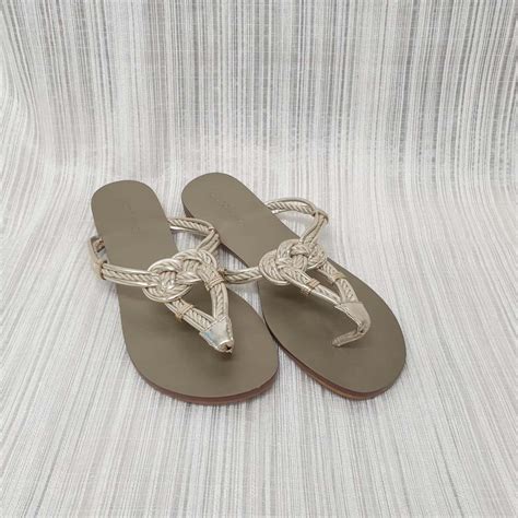 Diana Ferrari Gorgeous Silver Rope Flip Flop Style Casual Formal Rave