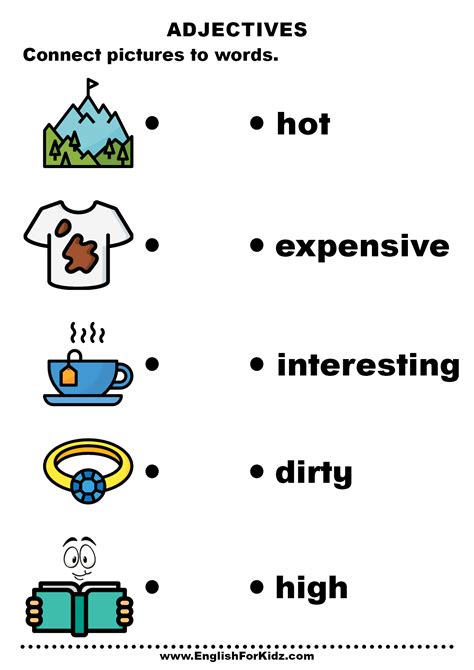 Adjectives Worksheet Adjective Worksheet Describing Words Adjectives