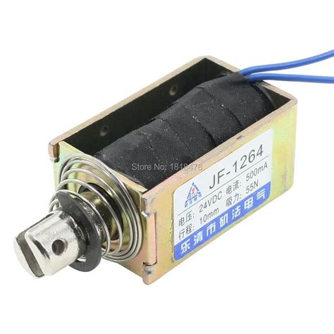 JF 1264B DC 24V 500mA Push Pull Type Open Frame Solenoid Electromagnet