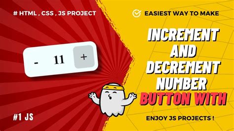 Javascript Increment And Decrement Numbers Javascript Projects Html Css And Javascript Youtube