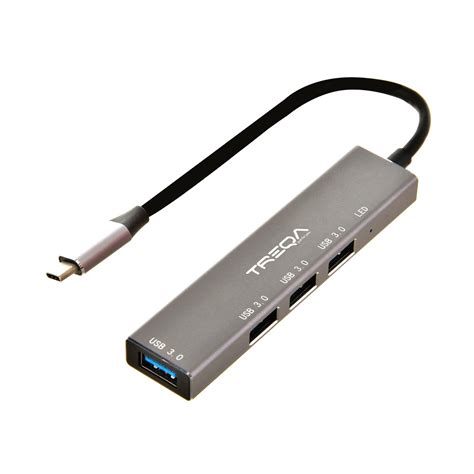 HUB ADAPTADOR TIPO C A 4 PUERTOS USB 3 0 5GBPS IDKMANAGER