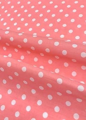 Amazon Small Polka Dot Poly Cotton White Dots On Pink 58 Inch