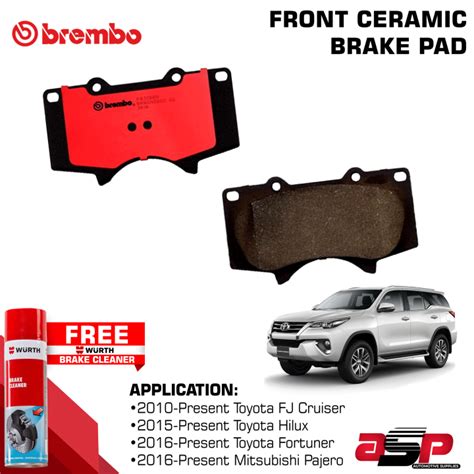 Brembo P N Ceramic Front Brake Pads For Present Toyota