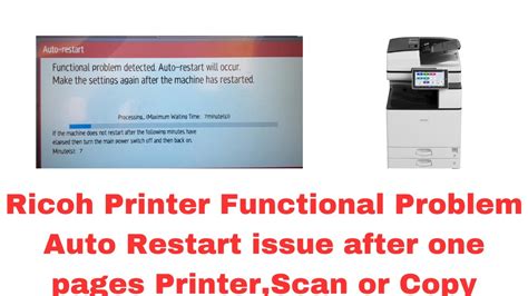 Ricoh Printer Functional Problem Detected Functional Problem Has