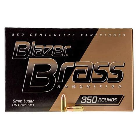 Cci Blazer Brass 9mm Luger 115gr Fmj Handgun Ammo 350 Rounds Sportsman S Warehouse