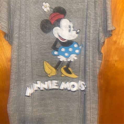 Disney Minnie Mouse Gray Tshirt Plus Size 4x Gem