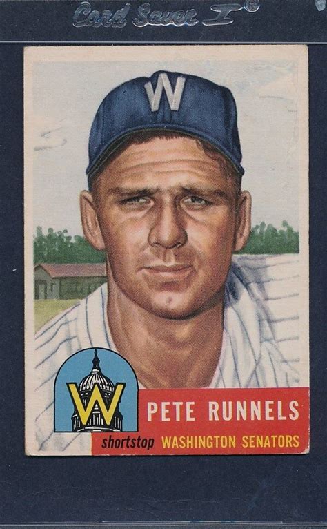 Topps Pete Runnels Senators Vg Ex T Ebay