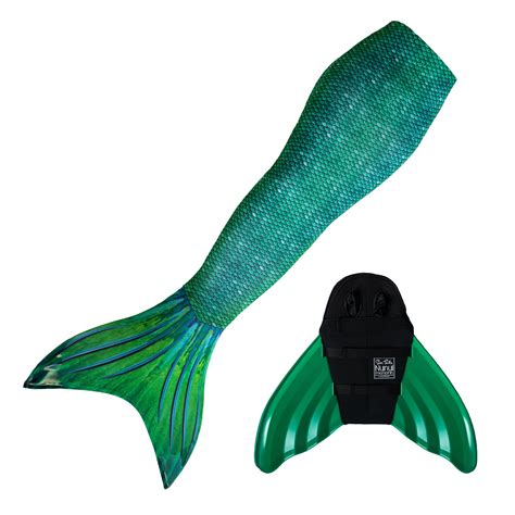 Sun Tail Mermaid Swim Set Siren Green Mermaid Tail And Green Monofin