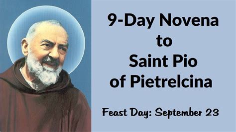 Day 1 Novena To Saint Pio Of Pietrelcina YouTube