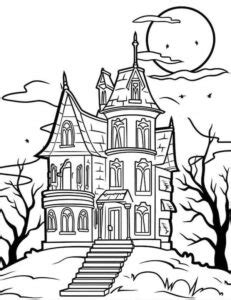 25 Creative Haunted House Coloring Pages Our Mindful Life