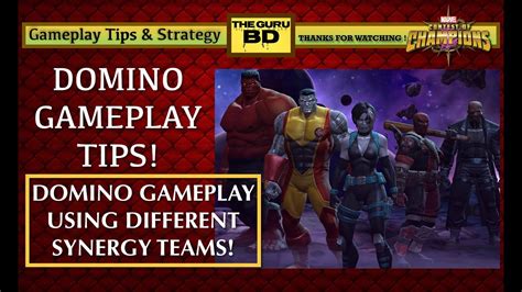 Domino Gameplay With Different Synergy Teams Mcoc Youtube