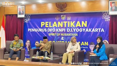 UTDI Dukung Pelantikan Pengurus DPD KNPI DIY Dan Adakan Acara Dialog