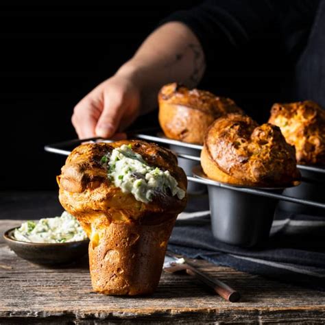 Blue Cheese And Chive Popovers With Blue Cheese Butter America S Test