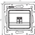 Single Loudspeaker Socket 2 Contacts LOGI 02 1450 042 Cm Kanlux