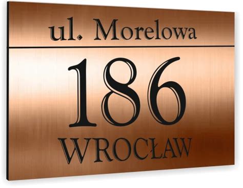 ZŁOTA METALOWA TABLICA Tabliczka ADRESOWA ALUMINIOWA 40x30 numer dom