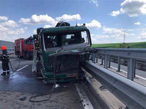 Foto Accident Pe Autostrada A N Jude Ul Cluj Impact Ntre Un