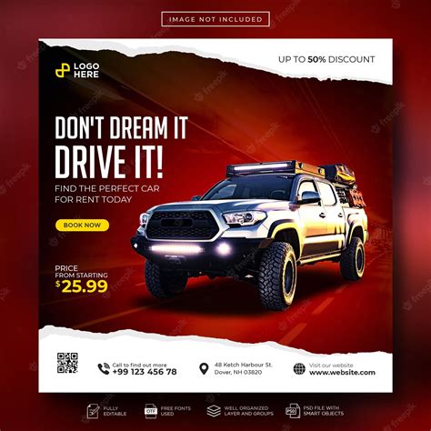 Premium Psd Car Sale Social Media Instagram Post Or Square Web Banner Advertising Template