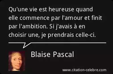 Citation Blaise Pascal Amour Qu Une Vie Est Heureuse Quand Elle