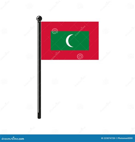 National flag of Maldives stock vector. Illustration of country - 223074728