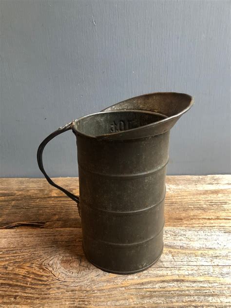 Antique Metal Quart Measuring Cup Scoop Farmhouse Measuring Etsy