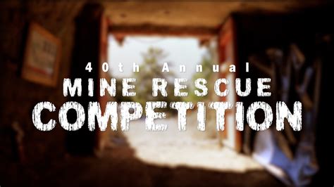 Mine Rescue Competition 2022 YouTube