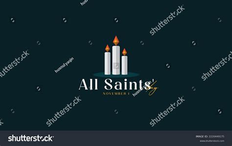 All Saints Day Background Candles Origami Stock Vector (Royalty Free ...