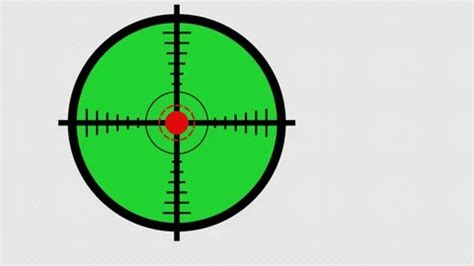 Crosshair or gun sniper scope with red d... | Stock Video | Pond5